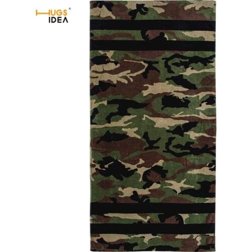 HUGSIDEA Camouflage Pattern Beach Towel Microfiber Travel Fabric Quick Drying Bath Face Towels Super Absorbent Swimming Toalla