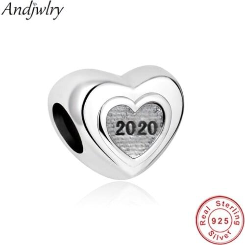 Fit Original Pandora Charms Bracelet 925 Sterling Silver Beads 2020 Heart Charm Beads DIY Jewelry Berloque