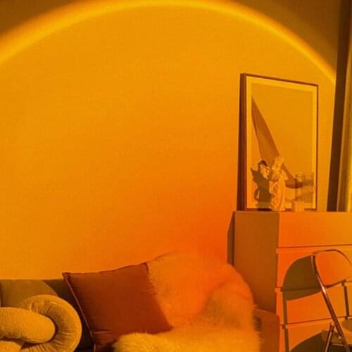 Portable Dolphin Sunset Projector Light USB Charge Sunset Red Projection Lamp Bar Coffee Store Atmosphere Night Ligh Home Decor