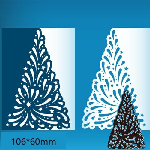 106*60 mm Hollow Christmas Tree Decor Cutting Metal Dies New Stencils DIY Scrapbooking Paper Cards Craft Making Craft Decoration