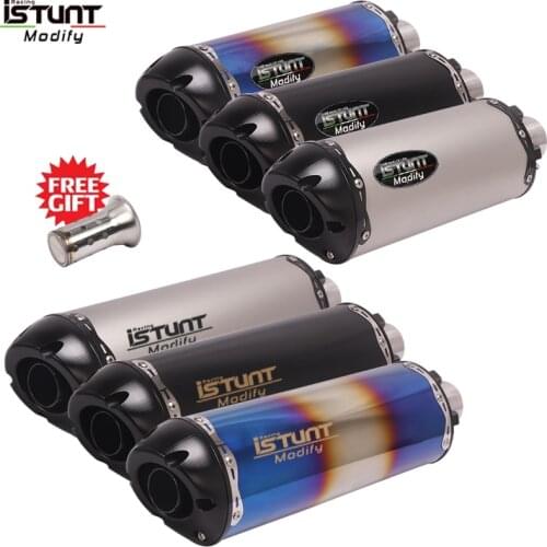 Slip On 51MM Universal Motorcycle Exhaust Pipe Escape Moto Muffler Removable DB Killer For R3 Z900 AK550 CBR500 Nmax ATV Scooter