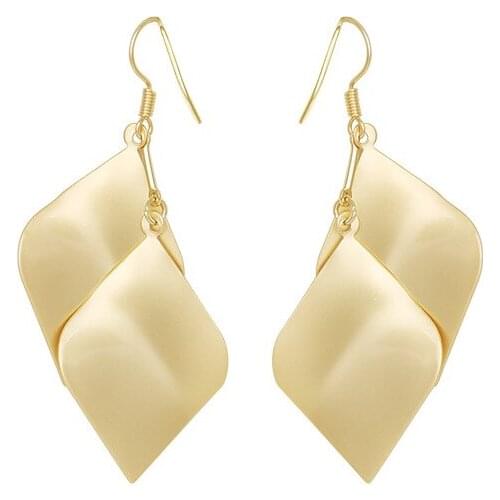 Gold Color Metal Earrings For Women Exaggerated Moana Jewelry Best Gift Pendientes 2021 Geometric Fashion Boucle Oreille Femme