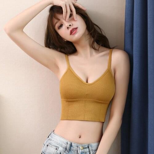 Womens Sports Underwear Gathering Adjustable No Steel Ring Underwear Bra Tube Top Wrapped Chest Beautiful Back Thin Style