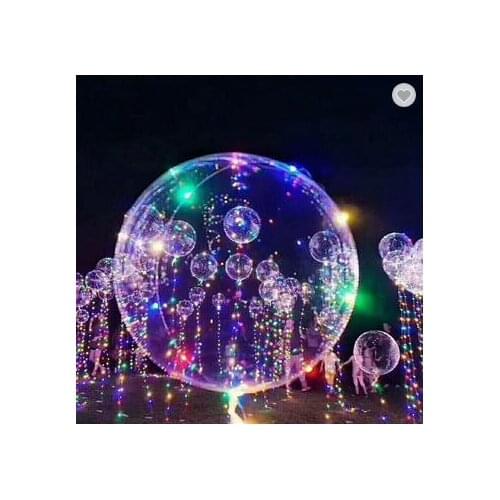 18 inch Led Transparent BoBo Helium Balloon With Flash String Lights For Birthday Wedding Christmas Party Decorative