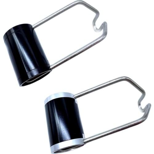 2X Superlight Front Light Bracket Bike Light Holder For Brompton Folding Bicycle Accessories(Black&Black Silver)