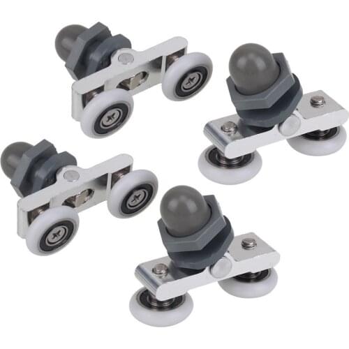 4pcs 19mm23mm/25mm/27mm Double Wheel Sliding Roller Pulley for DIY Shower Door Window
