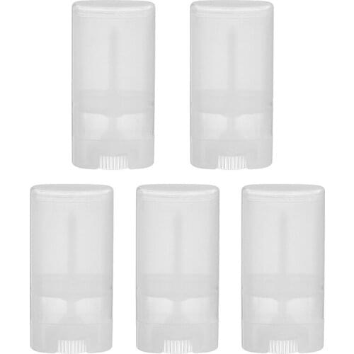 60pcs 15g/15ml white and clear flat empty lipstick tube, big lip balm tube