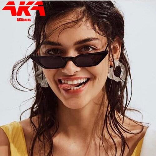 AKAgafas Cat Eye Sunglasses Women 2021 Square Sun Glasses Vintage Personality Colorful Ocean Film Oculos Travel Shades For Women