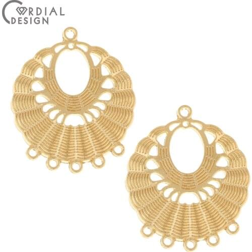 Cordial Design 50Pcs 30*36MM Jewelry Accessories/Connector/Hand Made/Round Shape/DIY Making/Charms/Jewelry Findings & Components