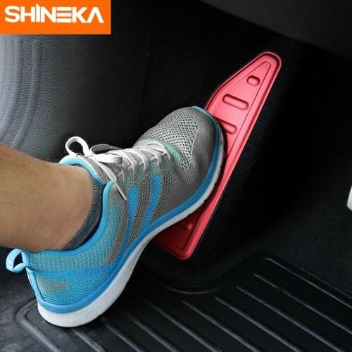 SHINEKA Car Accessories Aluminum Left Side Foot Rest Pedal Panel Cover Decorative Trim For Jeep Renegade 2016-2019