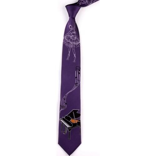 Free Shipping New Male mens Original design tie female students retro personality gift necktie Ballet girl embroidery 7CM tie