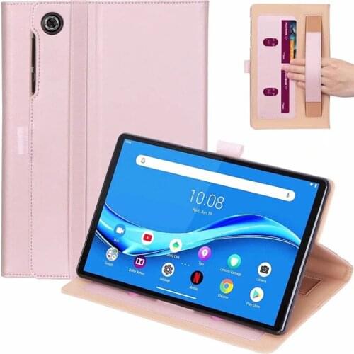 For Lenovo Tab M10 FHD Plus Case TB-X606F X606X 10.3 Luxury Leather with Hand Strap Tablet for Lenovo Tab M10 Plus Cover Funda