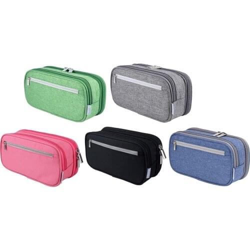 Durable ZipperPencil Case Multifunctional Pen Bag Stationery Case Makeup Bag Zipper Bag for Boys Girls Students Office