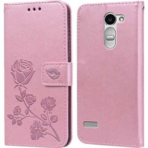 Luxury Leather Flip Book Case for LG Ray Zone X190 Rose Flower Wallet Stand Case Phone Cover Bag