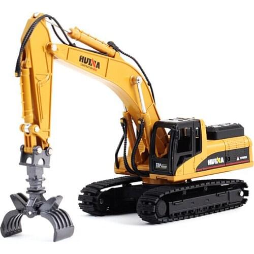 TANG DYNASTY(TM)1:50 Alloy Construction truck claw machine Model Die-Cast Vehicle with Driver Toy Model Engineering Vehicles Car