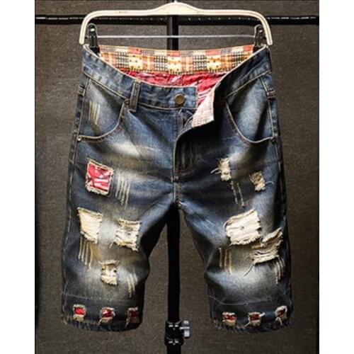 Мужские джинсовые шорты GANBU China At AliExpress