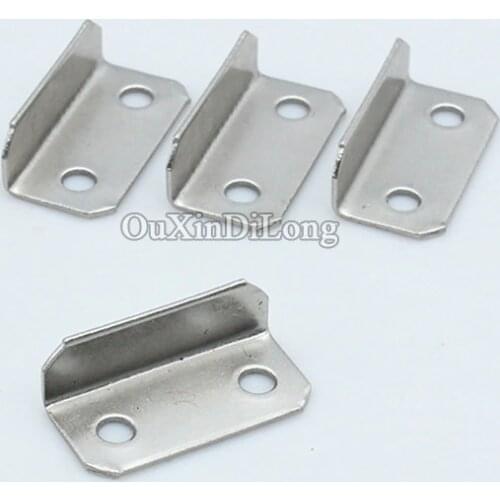 HOT 100PCS Home Office Silver Tone Metal Right Angle Drawer Lock Strike Plate L Shape Drawer Lock Catch Hasp Furniture Accessory