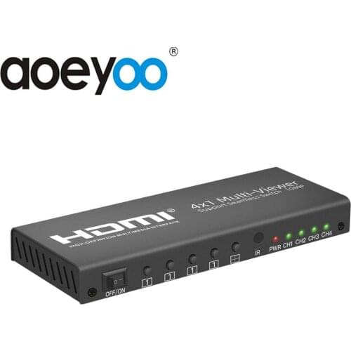AOEYOO Converter HDMI 4x1 Mulit-Viewer 1080P 4 Ports With PIP Seamless Swith HDMI Quad Mulit-Viewer SPDIF Port For PS4 TV