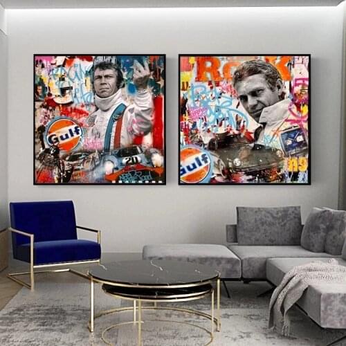 Le Mans Michael Delaney Canvas Painting Mordern Graffiti Art Posters and Prints Wall Art Picture for Living Room Home Decoration