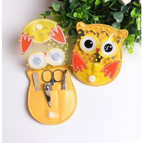 Baby Shower Wedding Party Favors Gifts Stainless steel cute owl manicure and pedicure set of 4 LX8045