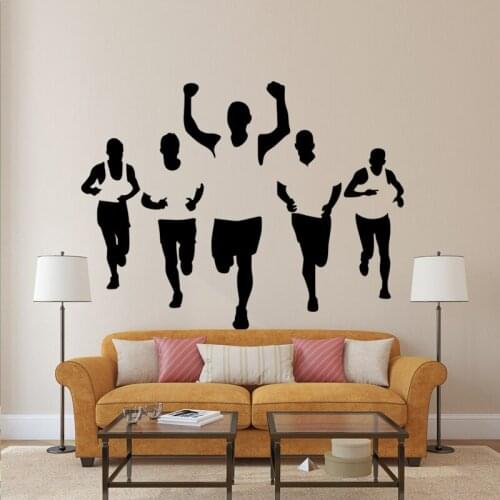 Five Athletes Wall Stickers Living Room Bedroom Wall Applique Poster Home Decor Wallpaper Removable PVC Sportstman Wall Decals