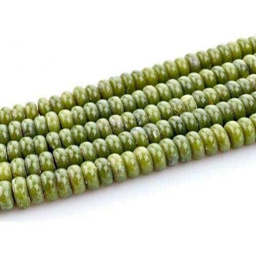 Natural Red Cabbage Green Stone Abacus Flat Ball Loose Beads 4mm Beadwork Semi-precious Jewelry Make Necklace DIY Bracelet 39cm