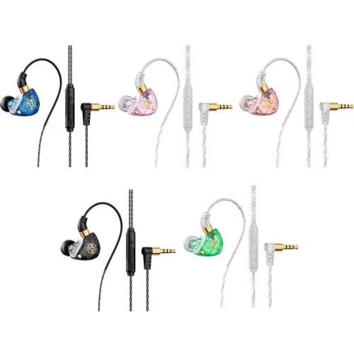 3.5mm X6 1.2m Wrap In-ear Wired Earphone Subwoofer 11.6mm Large Moving Coil Headphone for Sports fitness Music Game
