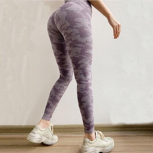 New Black Camo seamless leggings Yoga Pants Women High Waist push up Tight Gym Shark Fitness Sports Run Pants Leggings Women