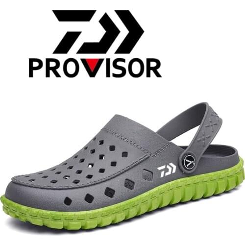 New Daiwa Fishing Shoes Outdoor Beach Sandals Outdoor Wading Shoes Non-slip Breathable Slipper Soft Water Hollow Shoes