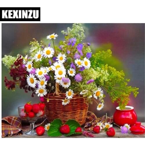 Full Square Diamond 5D DIY Diamond Painting "A basket of flowers" Embroidery Cross Stitch Rhinestone Mosaic Painting Decor