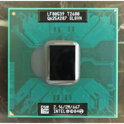 Lntel CPU Laptop Core 2 Duo T2600 CPU 2M Cache/2.16GHz/667/Dual-Core Socket 479Laptop processor (working 100% Free Shipping)