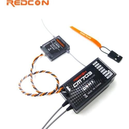 REDCON CM703 with dsm satellite PPM output 2.4GHZ 7CH DSM-X DSM2 Receiver for DSM-X DSM2 Remote Control DX6I DX18 DX8 DX9 DEVO10
