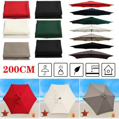 200cm Umbrella Cloth Top Canopy Replacement Outdoor Sunshade Waterproof Anticorrosion Cover Garden Patio UV