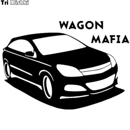 Tri Mishki HZX229 12*17.1cm 1-4 pieces funny car stickers wagon mafia for opel astra auto car sticker