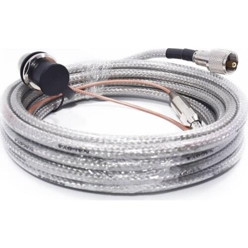 ABBREE SURMEN Extension Coaxial Cable SC-5MS 5M/16FT Length Cable PL-259 SO-239 Antenna for Mobile Radio Accessories