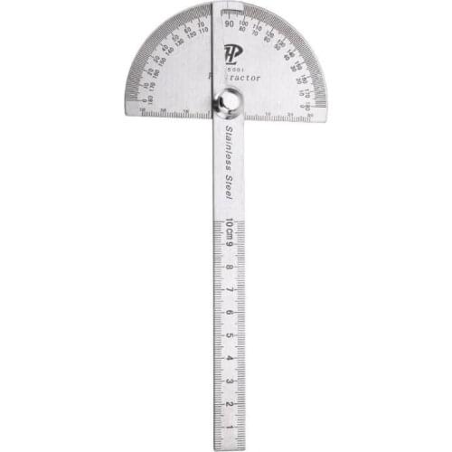 180 Degree Stainless Steel Protractor Angle Finder Rotary Measuring Ruler Measuring Ruler Woodworking Tools for Measuring Angles