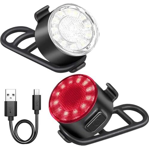 USB Rechargeable Bike Tail Light Bicycle Safety Warning Rear Tail LED Light Mountain Bike Cycling Flashlight Taillamp