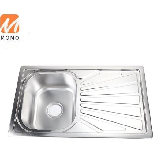 High end sink single bowl with drainboard filter water splash guard farm sink kitchen 304 stainless steel