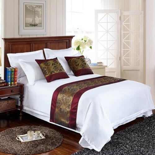 High-end bed towel hotel bed linen bed flag