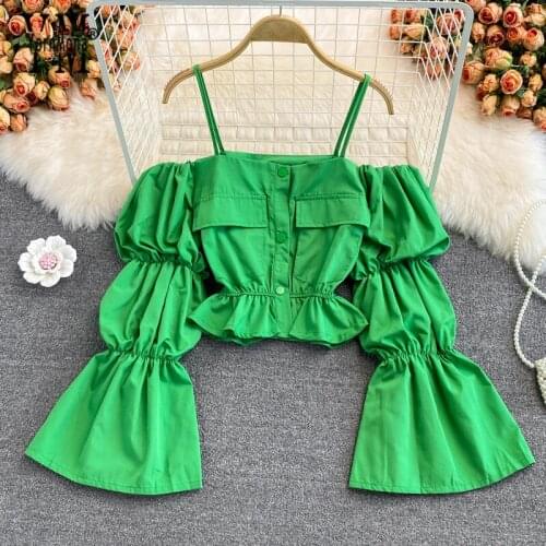 Зеленые блузки YORNMONA China At AliExpress