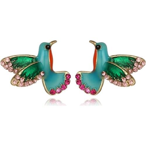 8Seasons Stud Earrings Vintage Creative Personality Bobo Bird Earrings Fashion Ladies Jewelry Accessories For Women,1Pair