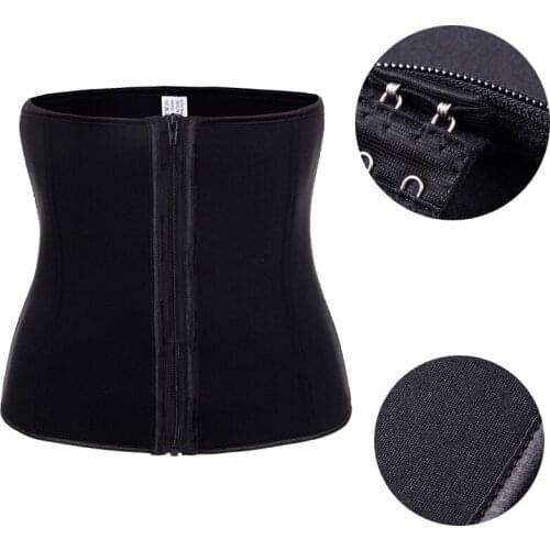 Women Waist Trainer Body Shaper Abdominal Belt High Compression Zipper 7 Steel Boned Waist Cincher Corset Underbust Body Trainer