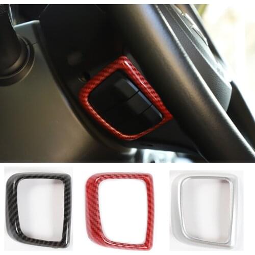 NHAUTP 1Pcs ABS Auto Interior Sticker Car Phone Button Frame Trim Covers for Suzuki Jimny 2019 Carbon Fiber