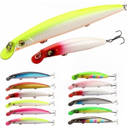 10pcs Weight System Top Bearking Minnow river Fishing Lure 3D Eyes Crankbait wobbler Artificial Jig Plastic Floating 1m