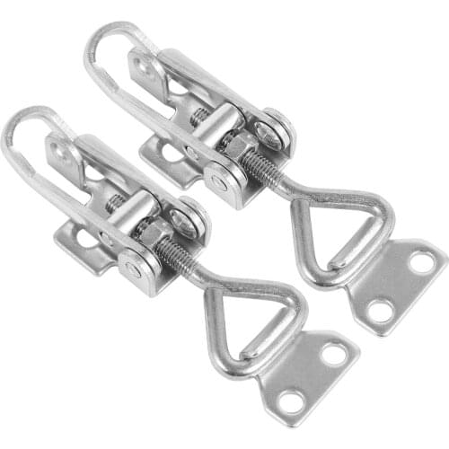 2PCS Adjustable Toggle Catch Galvanized Latch Lock Durable Clamp Hasp home storage hooks