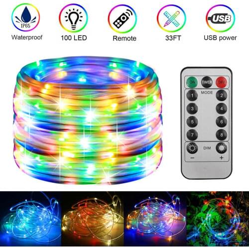 20M/10M Outdoor Tube Rope 8 Mode IP68 Waterproof Neon Sign LED Light Led Strip for Christmas Wedding Garden Fence Decoration