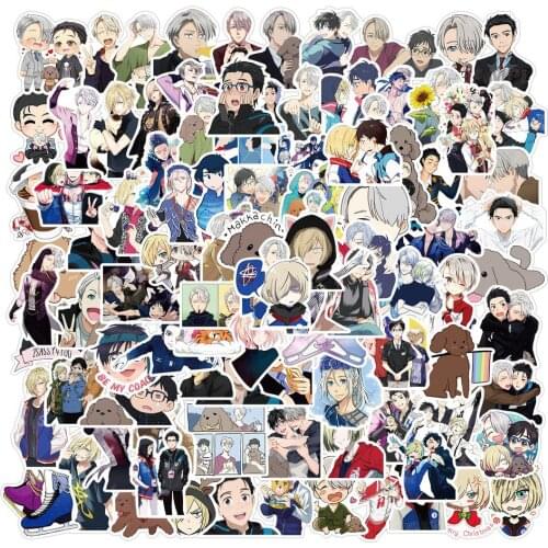 50/100Pcs YURI!!! on ICE Graffiti Japanese Anime Dog Stickers for Motorcycle Luggage Laptop Bicycle Skateboard Pegatinas Sticker