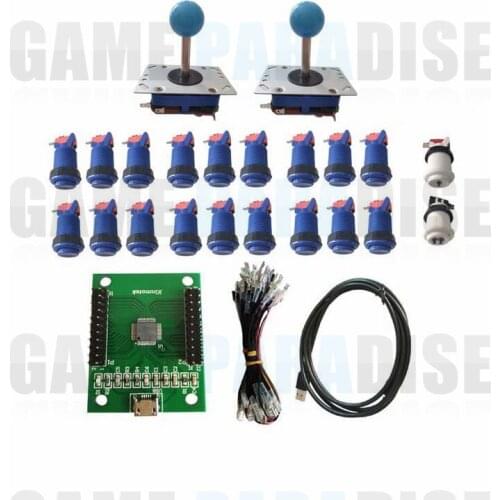 Arcade DIY kit with usb encoder 2pcs Zippy Joystick and 20 Pcs American Push Buttons For Multicade MAME Jamma Game