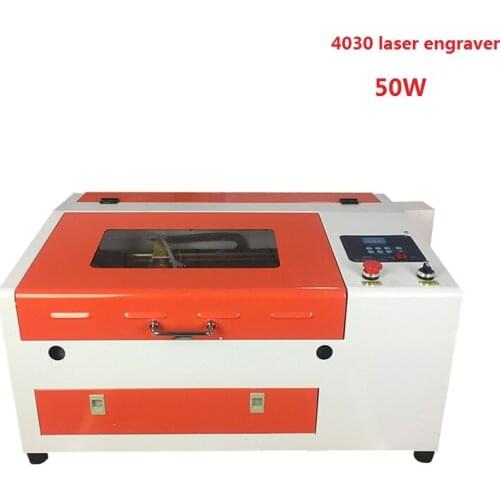 Free shipping 4030 laser engraver cutter 50w laser engraving cutting machine for wood leather rubber stamp with CE FDA