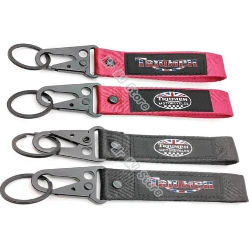 Motorcycle Styling Exquisite Embroidery Keychain keyring for TRIUMPH Bonneville Tiger Scrambler Street Speed Triple accessories